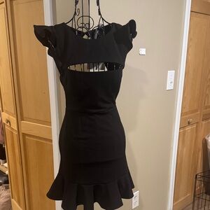 Chic Black Cutout Mini Dress